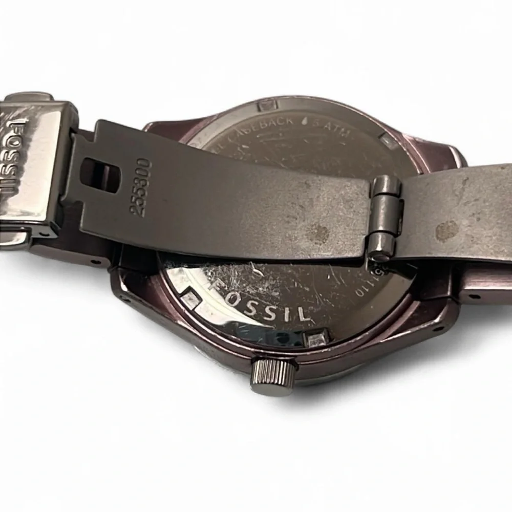 Fossil Stella Purple Silvertone Watch ES2903
